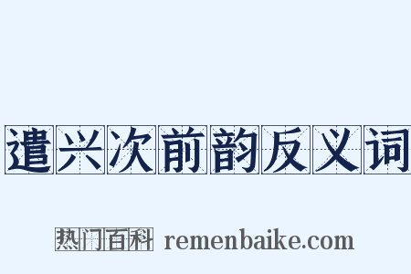 遣兴次前韵反义词是什么意思的图片